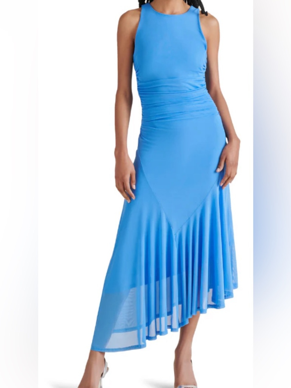 Steve Madden Bright Blue Ruched Maxi Dress